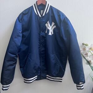 Authentic Vtg Diamond‎ Collection Starter NY Yankees Satin Bomber Jacket XL-Tall